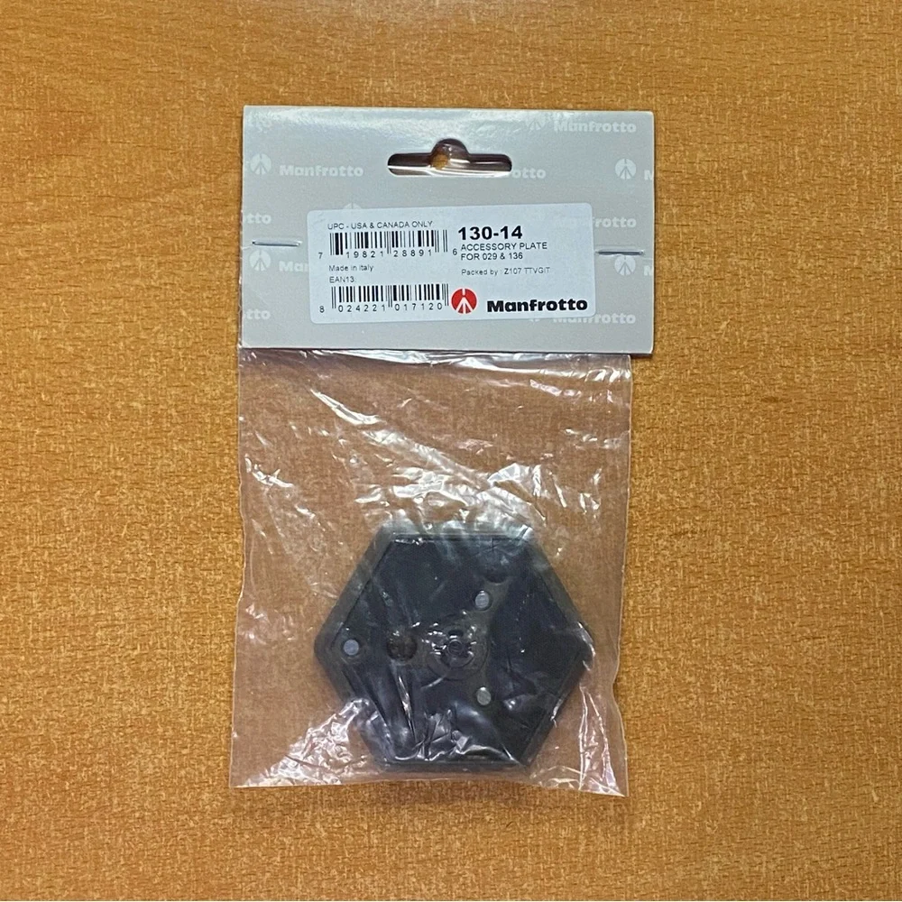 Manfrotto 130-14 Hexagonal Quick Release Plate with 1/4